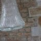 Antique pressed glass and silver-plated jug – Decorative wine pitcher H30 cm