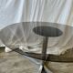 70s smoked glass coffee table