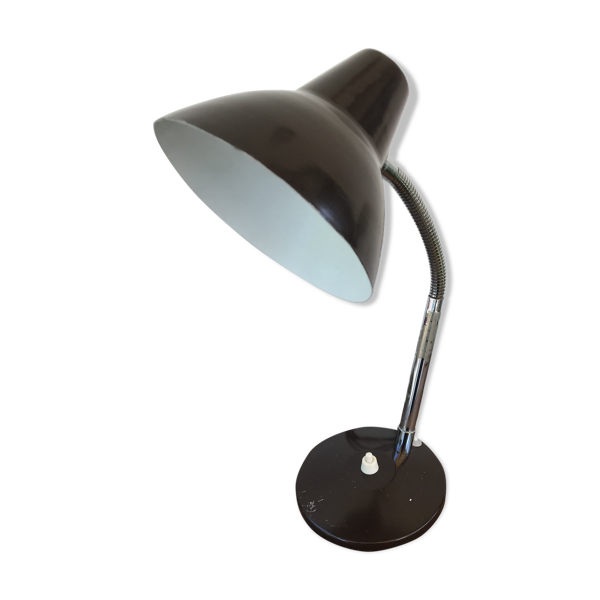 Lampe de table bureau metal marron