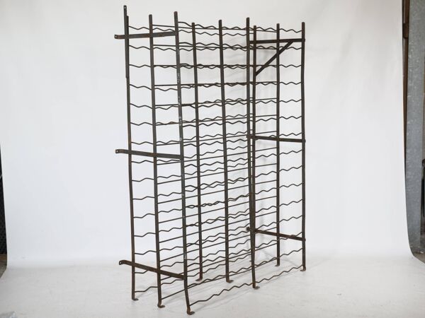 Grand casier à vin vintage en métal, 1960s