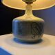 Jacques Blin lamp signed with original shade – vintage ceramic