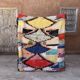 Moroccan carpet Boucherouite colored - 137 x 154 cm