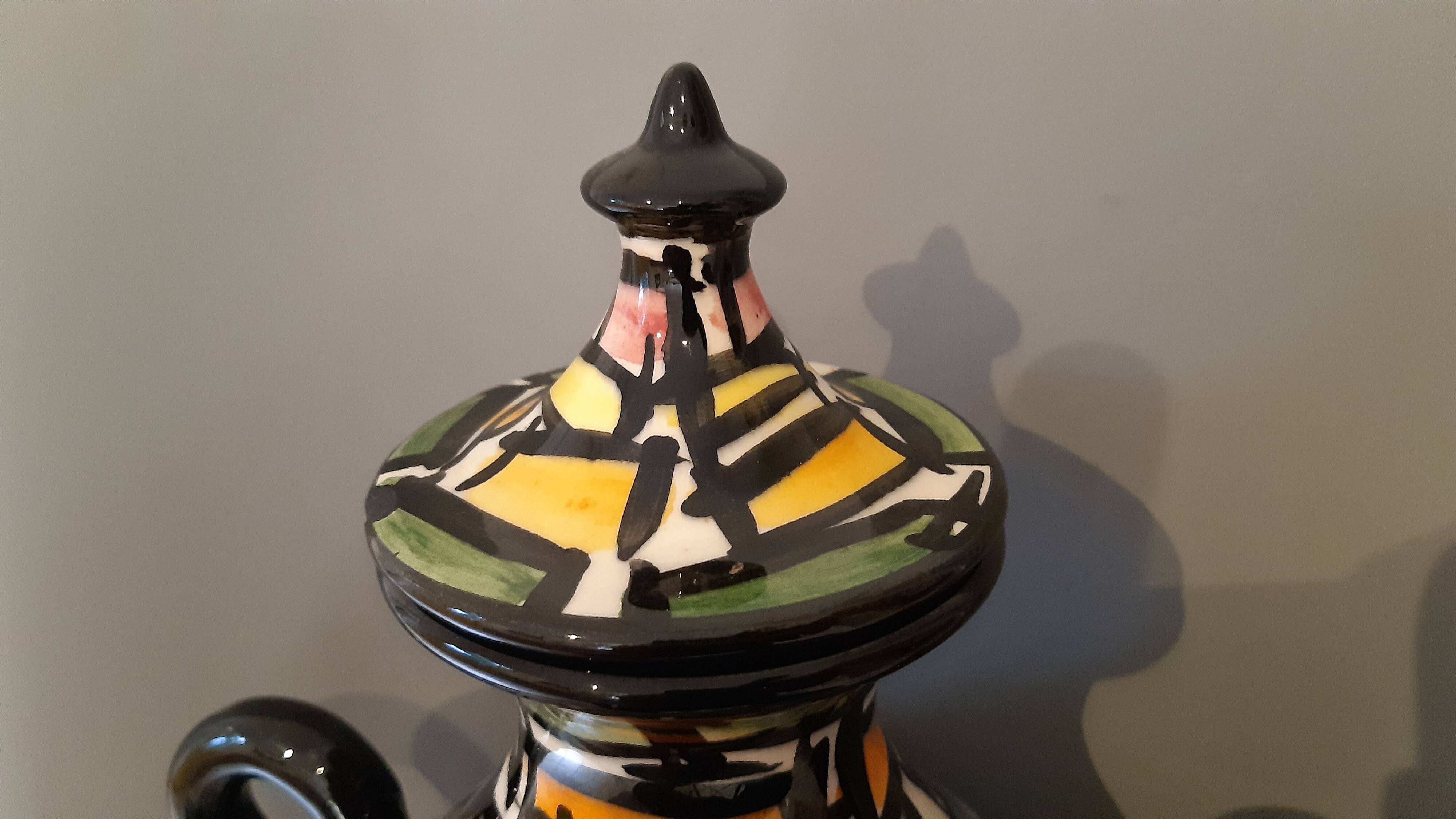 Superb large ceramic vase/jar Vallauris Jacques Laurent