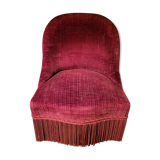 Red velvet armchair