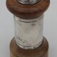 MOULIN à POIVRE, Poivrier Vintage PEUGEOT en BOIS et MÉTAL argenté ORFÈVRERIE CHRISTOFLE
