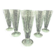 6 bubble glass champagne flutes