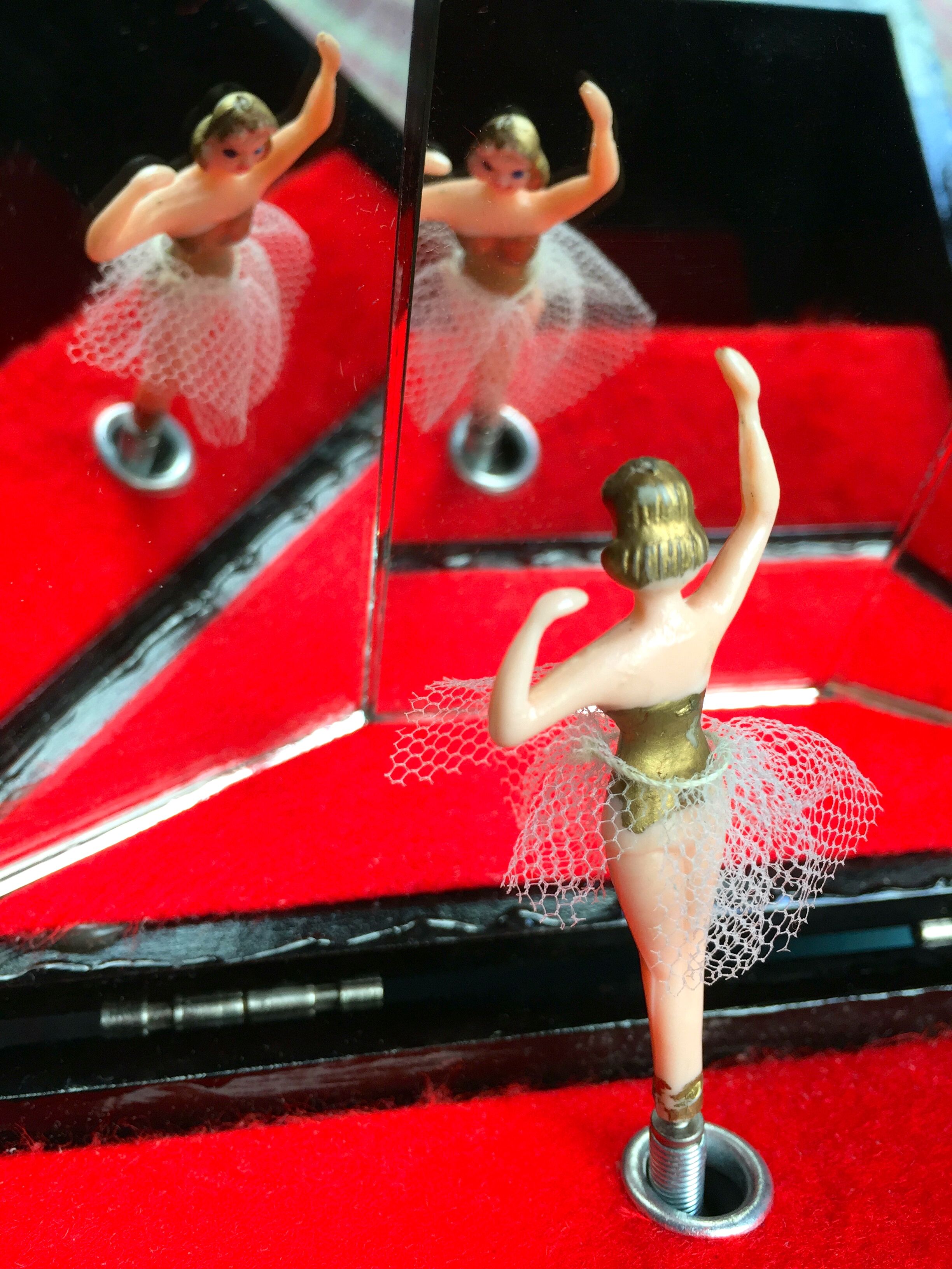 Asian music box and vintage tutu dancer 1970