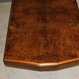 Art deco table in mahogany and elm magnifying glass circa 1930