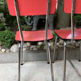 Red formica chairs