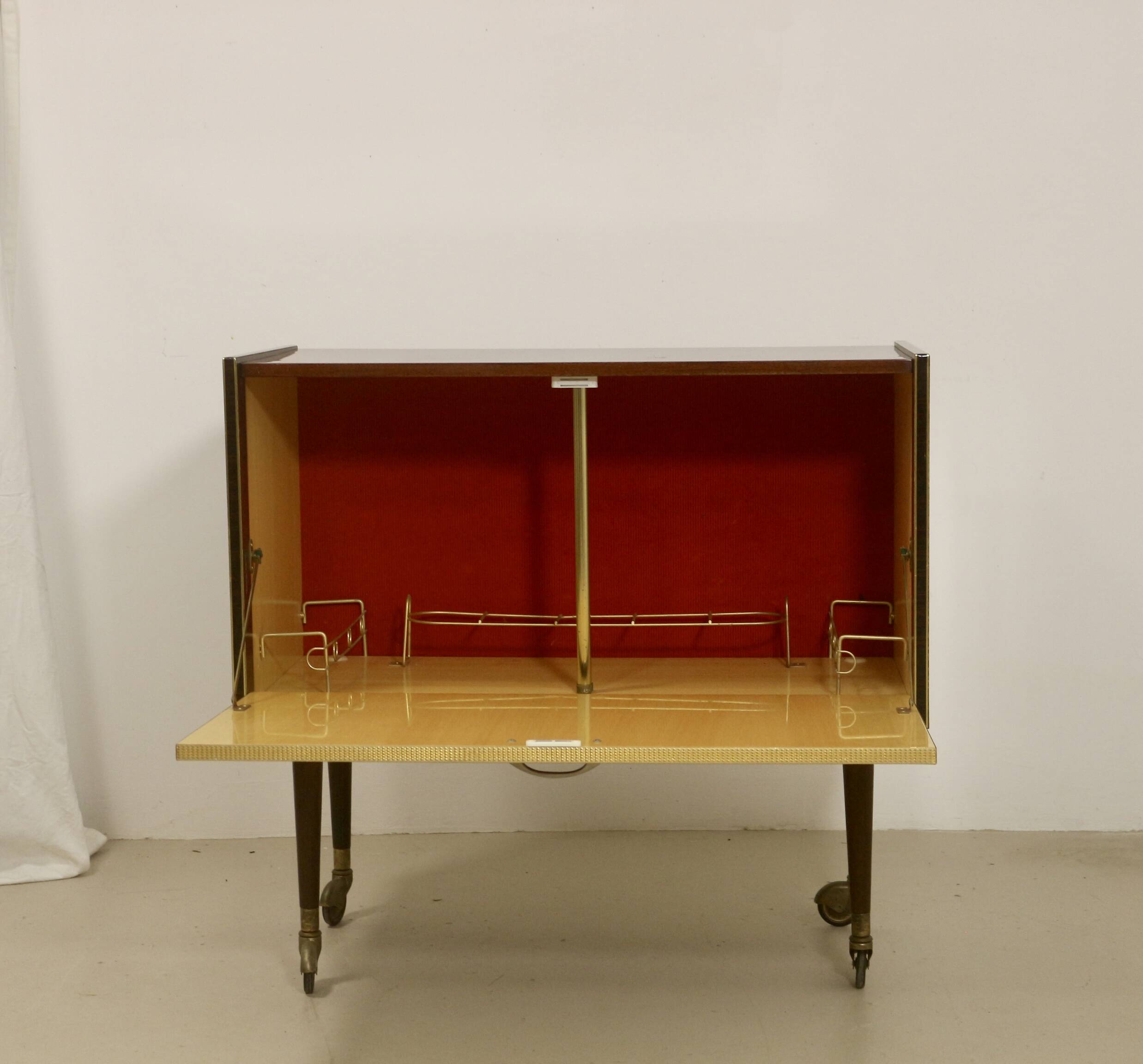 Bar cabinet on wheels circa 1950
