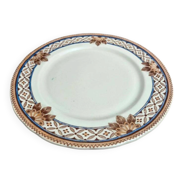 Compotier ancien Creil et Montereau B & Cie – faïence fine polychrome XIXe