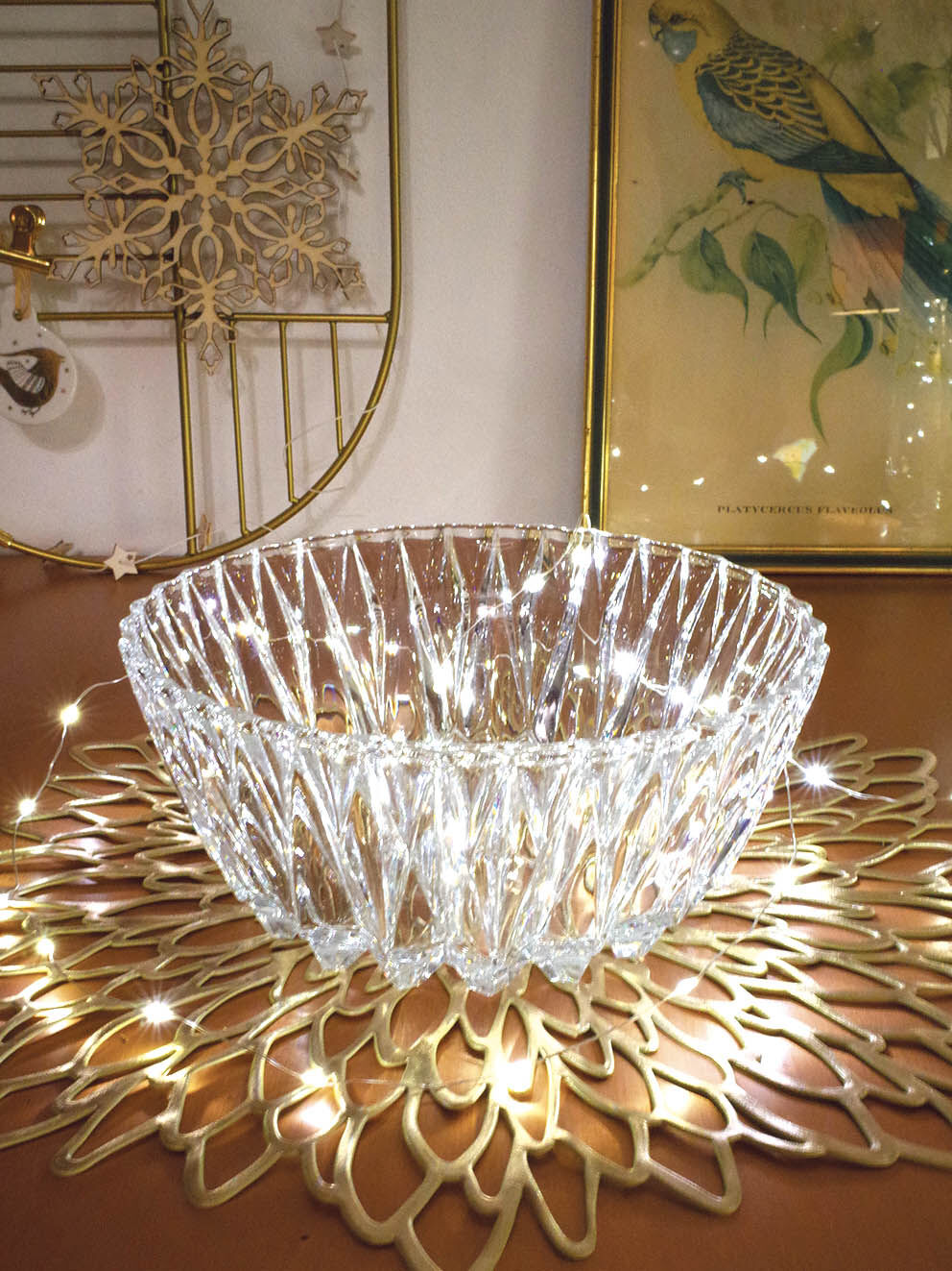 Saladier en verre ciselé