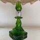 Lampe cristal émeraude Art Déco