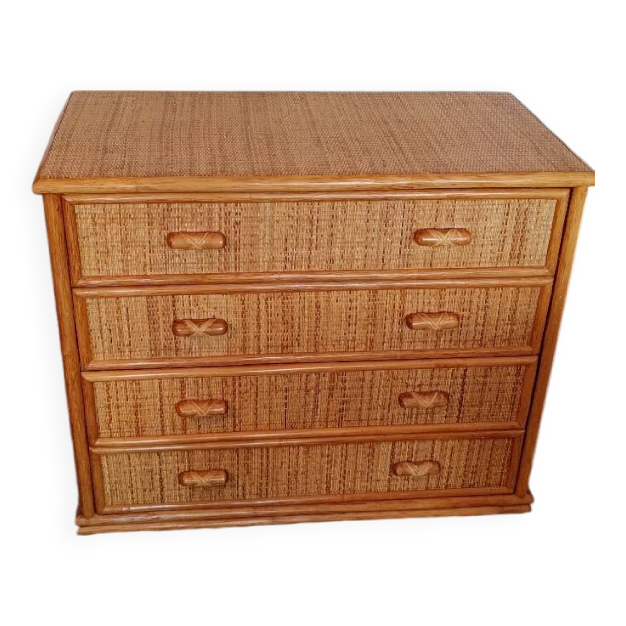 Rattan chest of drawers from the 70s-80s