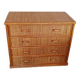 Commode rotin années 70-80