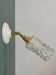 Vintage tulip wall lamp in transparent molded glass
