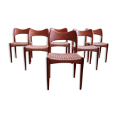 Danish Dining Chairs by Arne Hovmand Olsen for Mogens Kold, Set of 6, 1960s