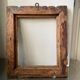 Antique handcarved frame   solid wood 33.5  x 29 cm  opening measurements 23.5 cm x 19 cm cedar wood