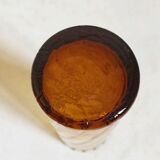 Set of 6 vintage amber glasses Height 17 cm