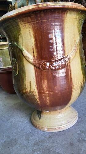 Large glazed terracotta flower pot the Madeleine Anduze