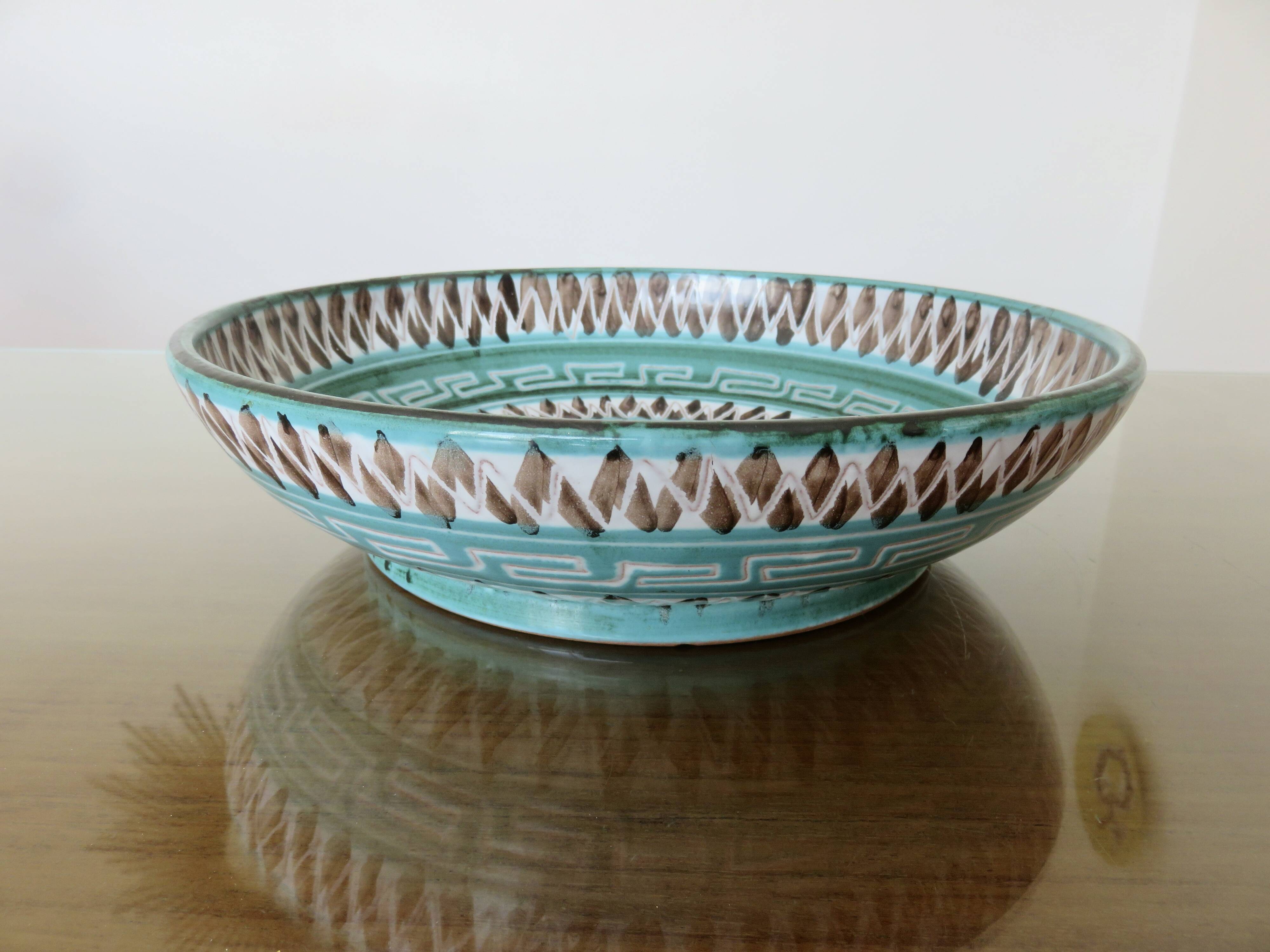 Large salad bowl by Robert Picault, signed