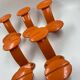 Orange aluminum coat hook