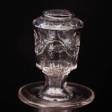Carafe soufflée à la main et monogrammée F, France XIXe siècle