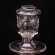 19th Century French Hand Blown Decanter with F letter engraved