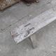Old farm bench in chene