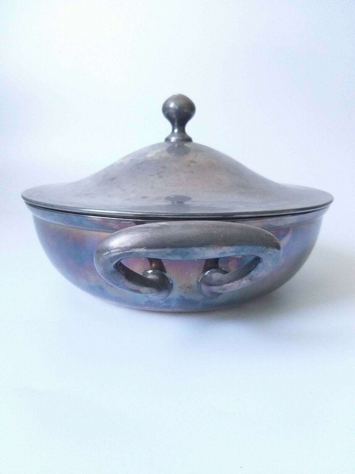 Silver metal soupiere 1900 art Krupp Berndorf 140 cl