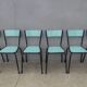 6 chaises en formica vert mint design vintage