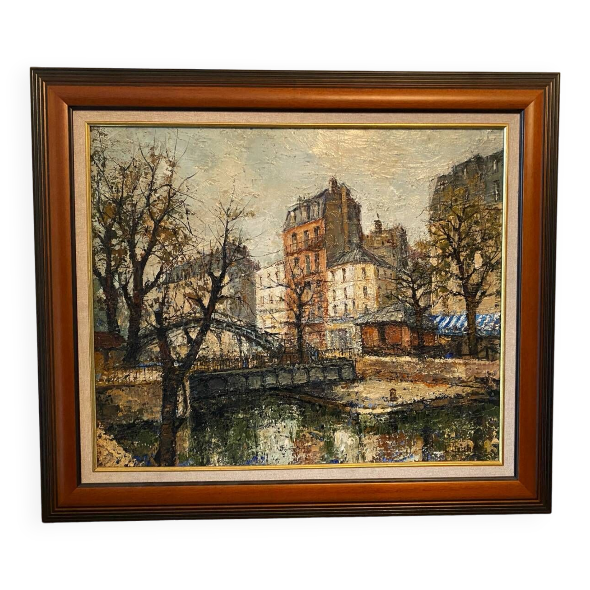 Canal saint Martin à Paris signé Guerber