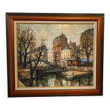 Canal saint Martin à Paris signé Guerber