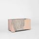 Large marble planter in pink marble, Belgium ca. 1980