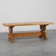 Table à manger en chêne rustique du milieu du 20e siècle, France années 1960