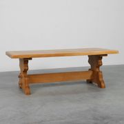 Mid‑20th‑Century Rustic Oak Dining Table, France 1960s