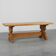 Table à manger en chêne rustique du milieu du 20e siècle, France années 1960