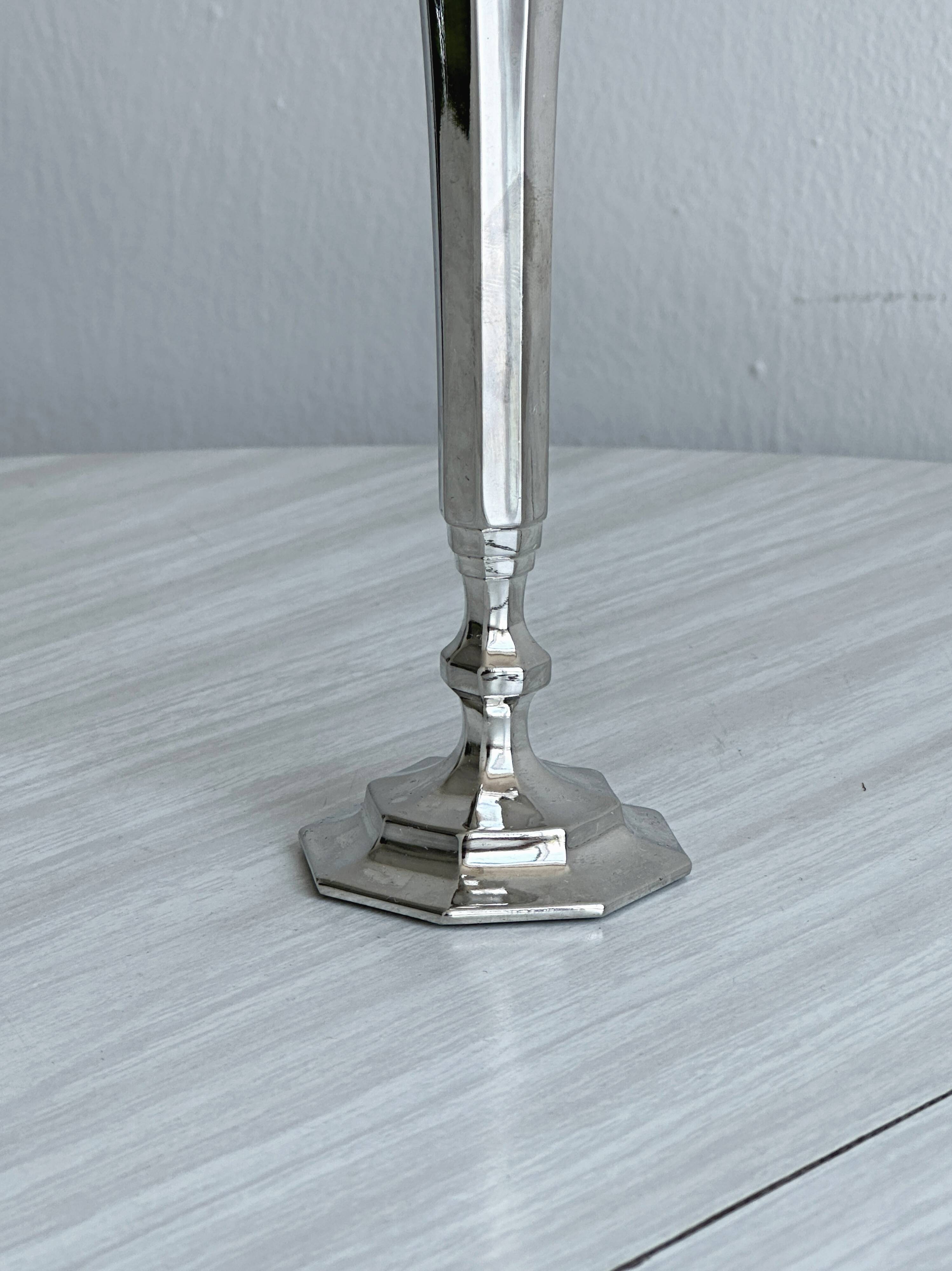 vase soliflore or candlestick in antique metal