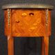 Pair of oval bedside tables in marquetry from the 20th century.