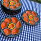 Set of 6 vintage oyster plates Gabriel Fourmaintraux 1960’s
