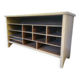 Vintage ochre bench locker shelf