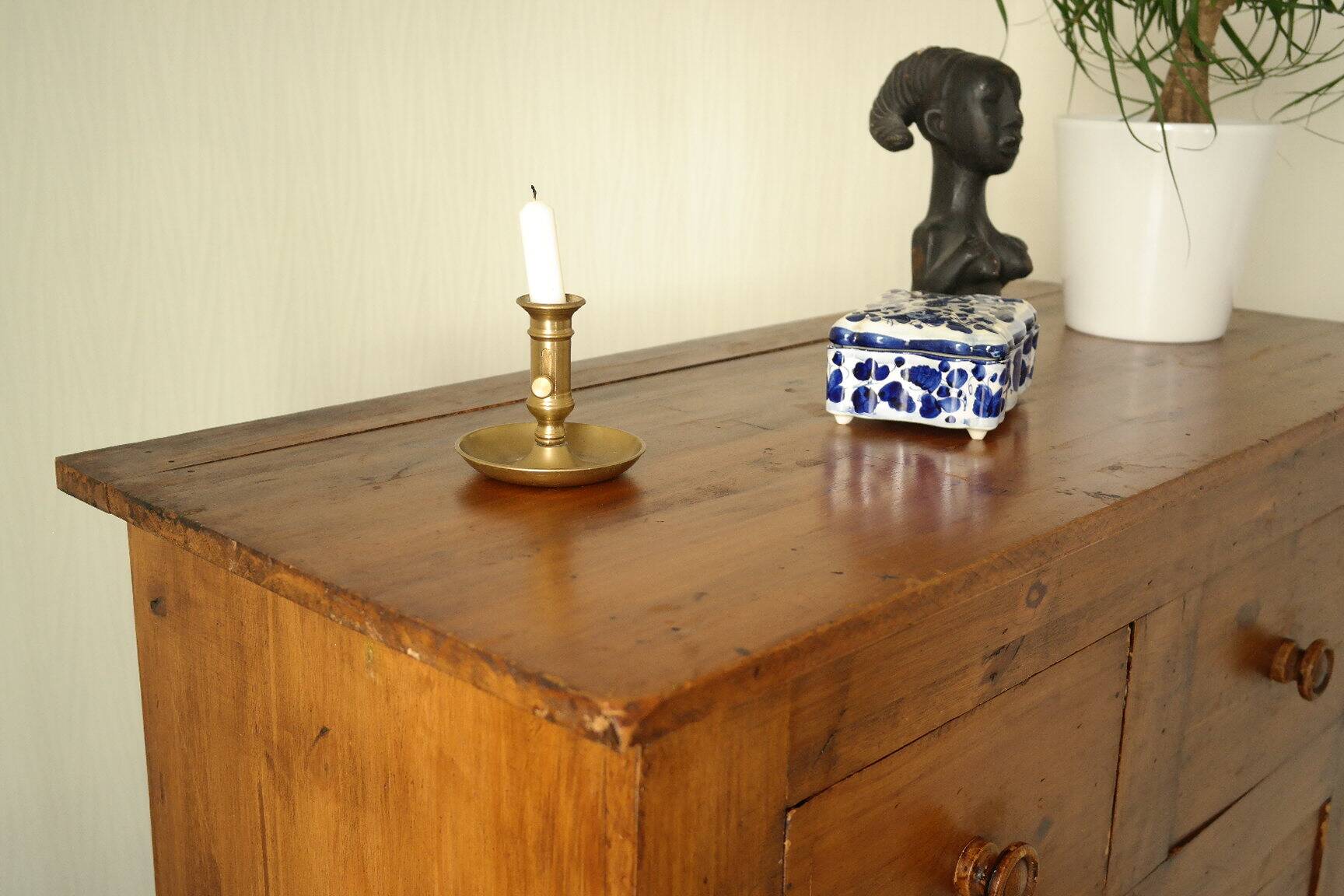 Rustic pine chest of drawers