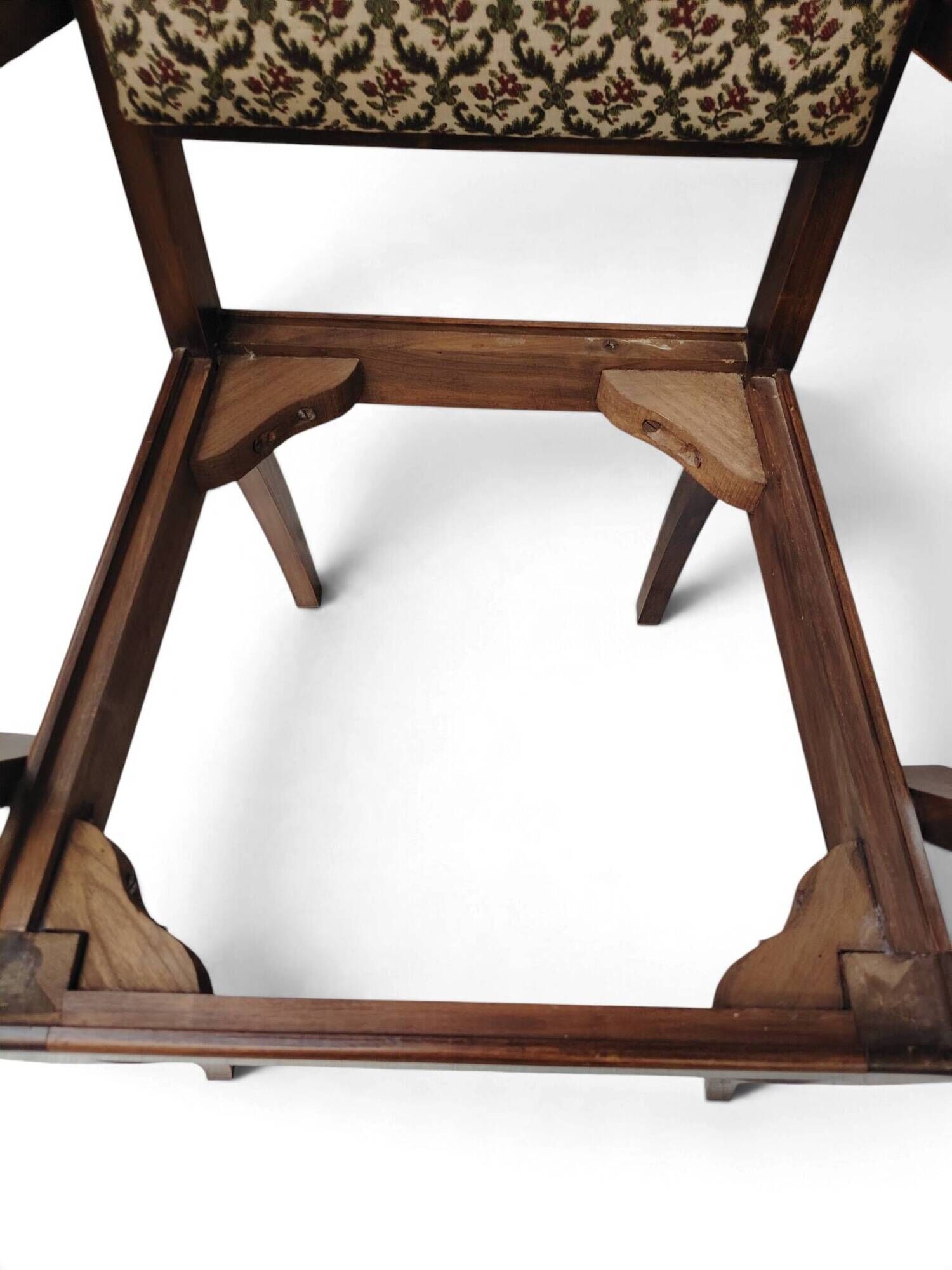Art Deco armchair with a moustache backrest and curved armrests from the 1930s.