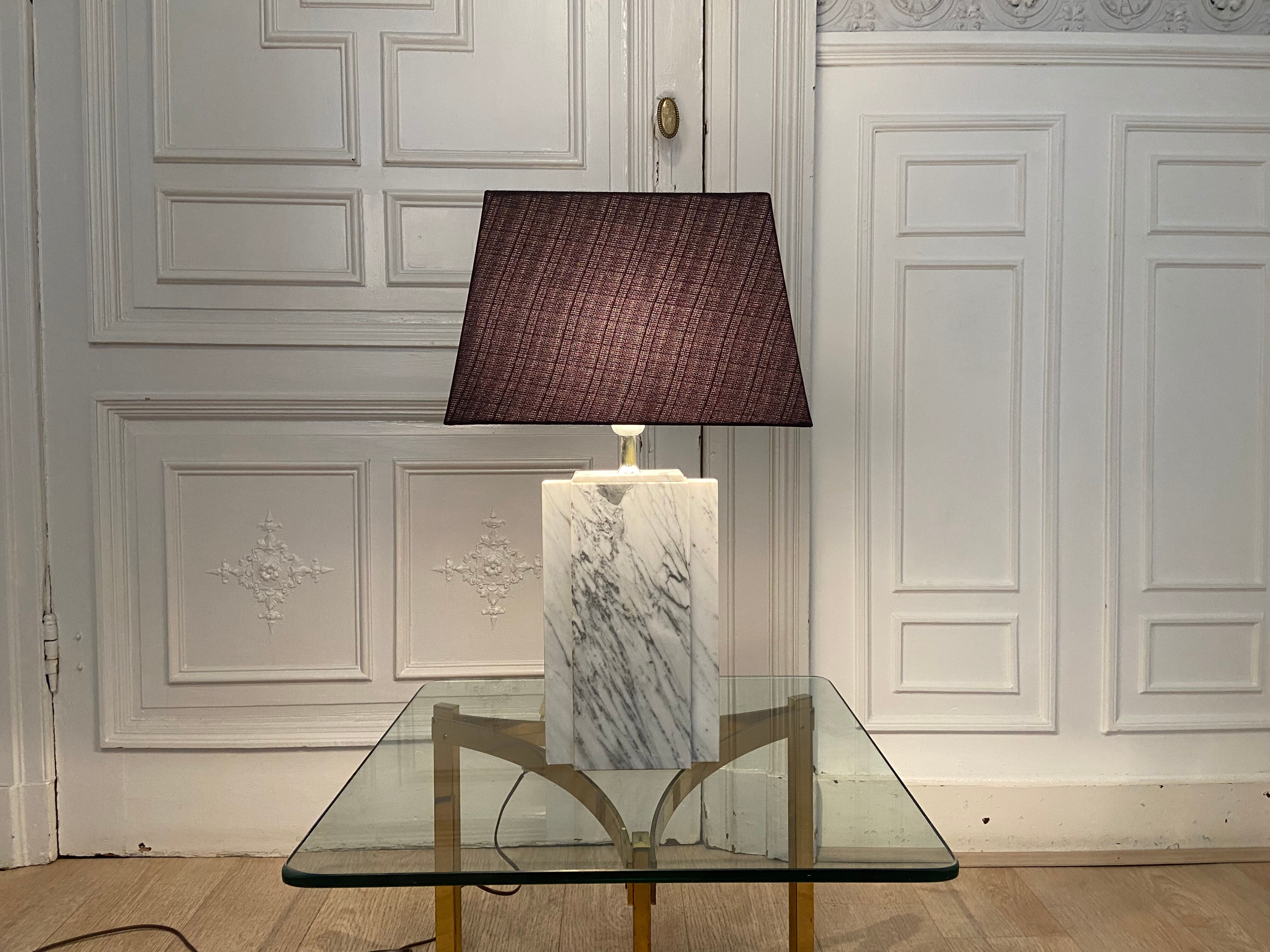Marble bedside lamp, 1980s