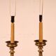 paire de Lampadaires italien Pique Cierge Style renaissance En Bronze