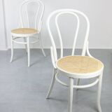 No. 18 White Chairs by Michael Thonet, Set of 4