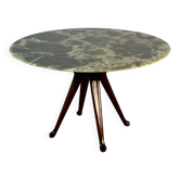 Round dining table in onyx and solid walnut by Osvaldo Borsani, 1950s.