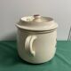 Pot shape pot with vintage ceramic lid floral decoration