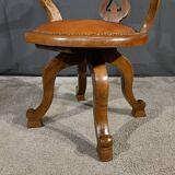 Fauteuil Pivotant en Noyer, époque Victorienne, Angleterre – 2ème partie XIXe