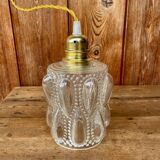 Vintage bubble glass globe pendant light